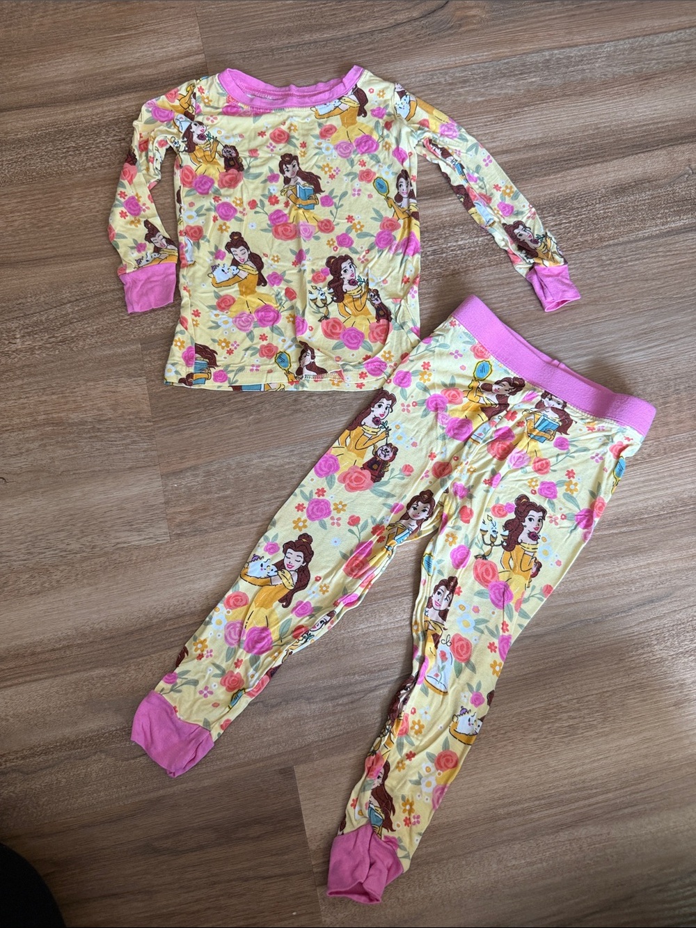 Little Sleepies Yellow & Pink Floral Belle Pajama Set